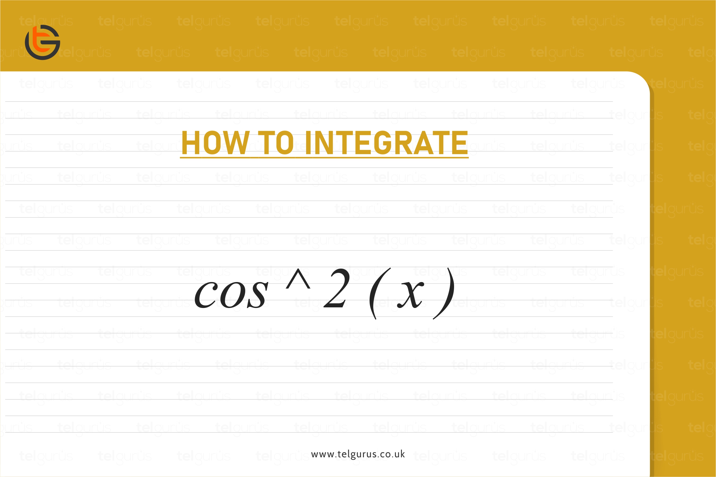 How to integrate cos ^ 2 ( x )